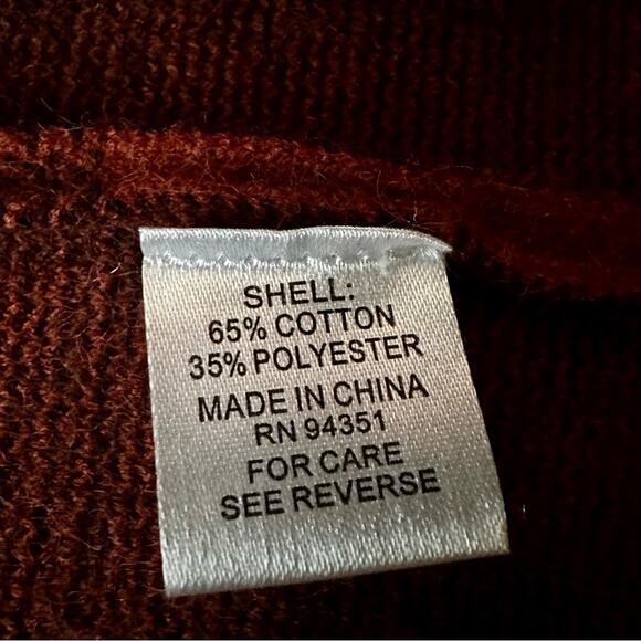 JADE Plaid Orange Brown Long Vest Button Down Vest Hoodie Women's Small /Medium - Picture 5 of 8